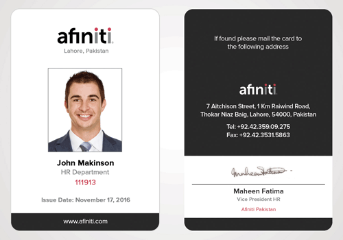 Employee Card Design